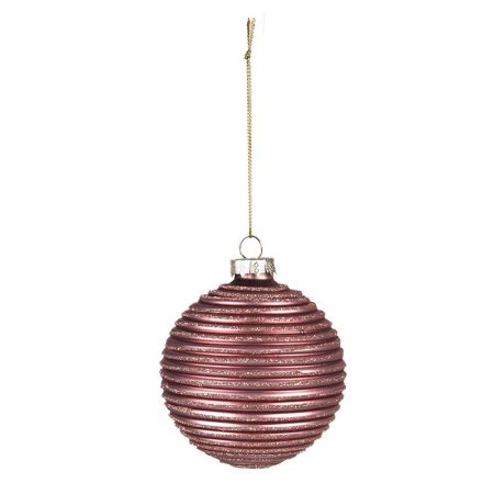 Clayre & Eef Weihnachtsbaum deko 4er-Set Ø 8 cm Rot Glas