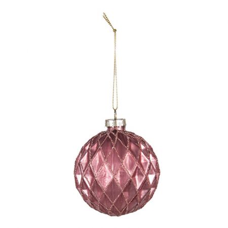 Clayre & Eef Weihnachtsbaum deko 4er-Set Ø 8 cm Rot Glas