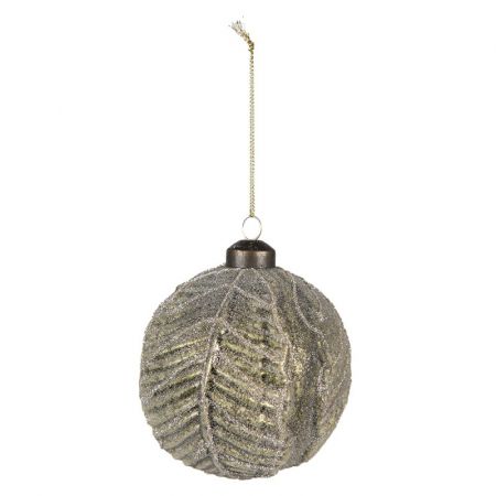 Clayre & Eef Weihnachtsbaum deko 2er-Set Ø 10 / Ø 8 cm Grün Glas