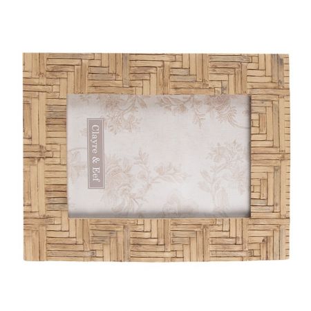 Clayre & Eef Bilderrahmen 10x15 cm Braun Kunststoff Glas Rechteckig Bilder Rahmen Fotorahmen