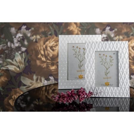 Clayre & Eef Bilderrahmen 10x15 cm Weiß Kunststoff Glas Bilder Rahmen Fotorahmen