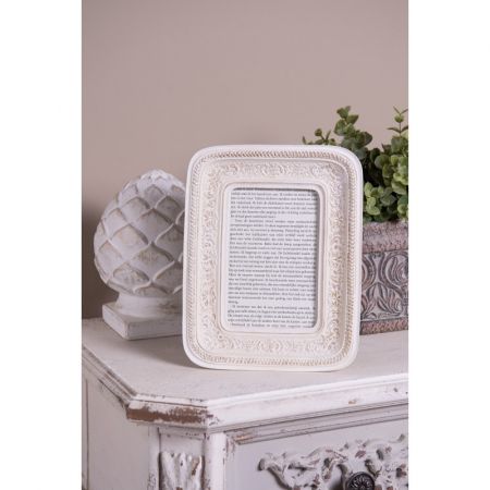 Clayre & Eef Bilderrahmen 10x15 cm Beige Kunststoff Glas Bilder Rahmen Fotorahmen