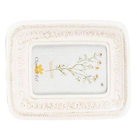 Clayre & Eef Bilderrahmen 10x15 cm Beige Kunststoff Glas Bilder Rahmen Fotorahmen