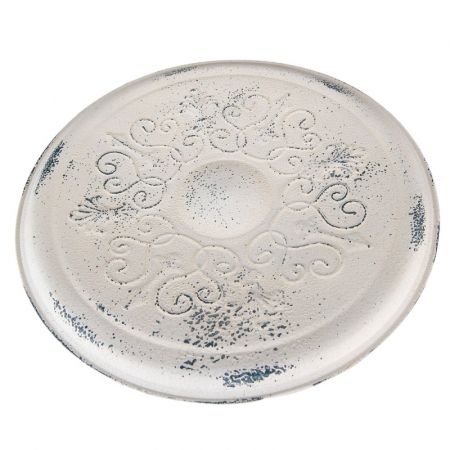 Clayre & Eef Servierschale Ø 40x19 cm Beige Metall Rund Dekortation Schale