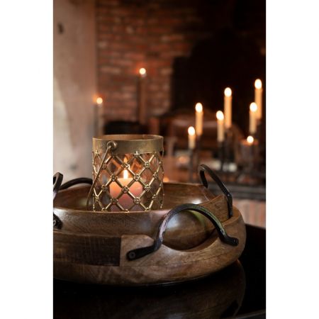 Clayre & Eef Deko Accessoires Ø 36 Ø 29 cm Braun Holz