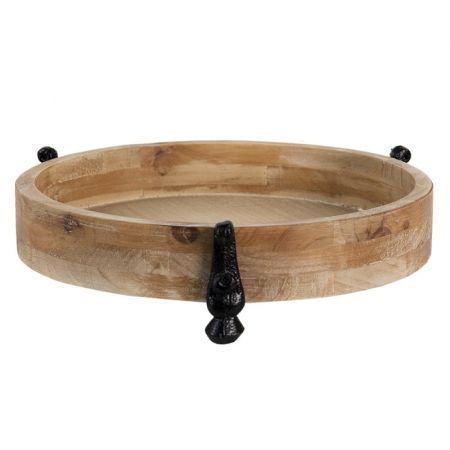 Clayre & Eef Dekoration Schale Ø 26x7 cm Braun