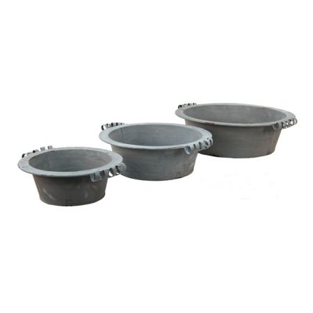 Clayre & Eef Wohnaccessoires Ø 36x11 cm Grau Metall