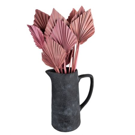 Clayre & Eef Dekoration Krug 15x10x19 cm Grau Keramik Deko Accessoires