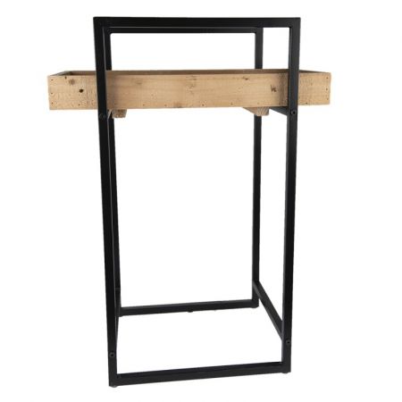 Clayre & Eef Aufbewahrungsregal 50x29x68 cm Schwarz Braun