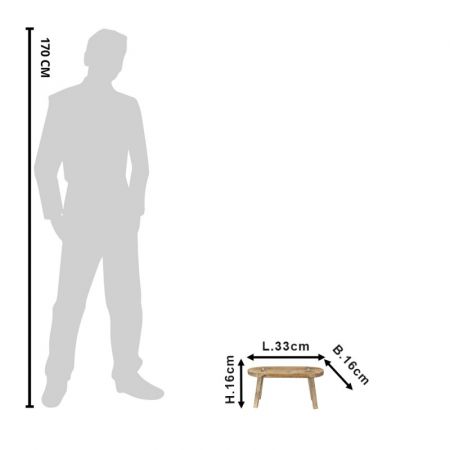 Clayre & Eef Wohnaccessoires 33x16x16 cm Braun