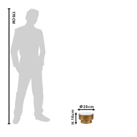 Clayre & Eef Pflanzen tisch Ø 28x16 cm Goldfarbig