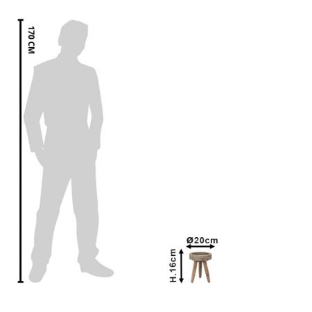 Clayre & Eef Wohnaccessoires Ø 16x20 cm Braun Holz