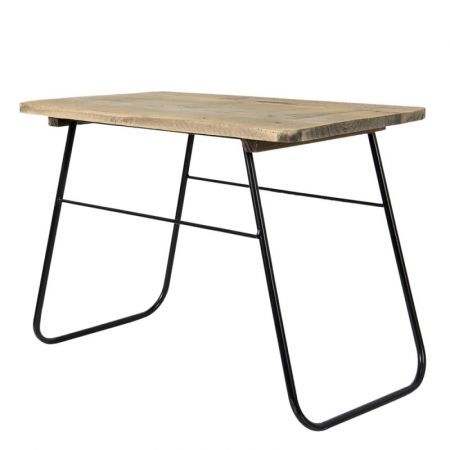 Clayre & Eef Pflanzentisch 46x26x33 cm Braun Holz Metall Rechteckig