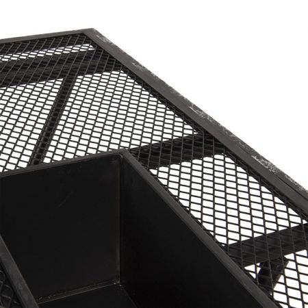 Clayre & Eef Pflanzentisch 142x62x101 cm Schwarz Metall Rechteckig