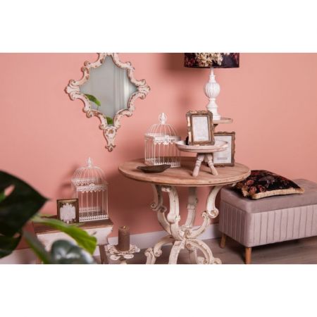 Clayre & Eef Pflanzenbehälter 47x29x38 cm Weiß Braun Holz