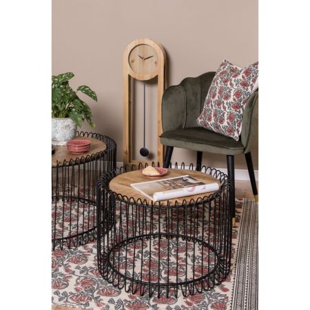 Clayre & Eef Blumentopf Indoor Ø 17x15 cm Grün Beige Keramik