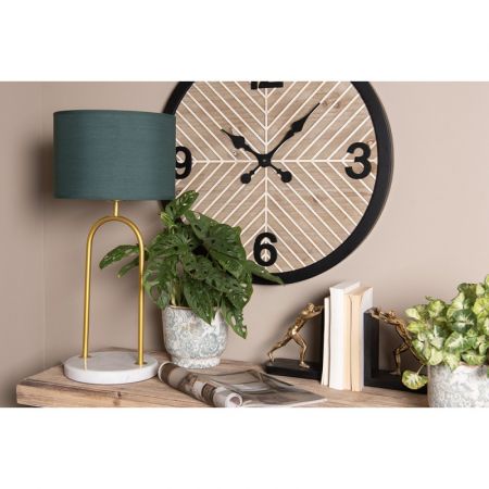 Clayre & Eef Blumentopf Indoor Ø 15x14 cm Grün Beige Keramik