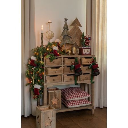 Clayre & Eef Deko Accessoires Weihnachtsbaum 48x10x56 cm Braun