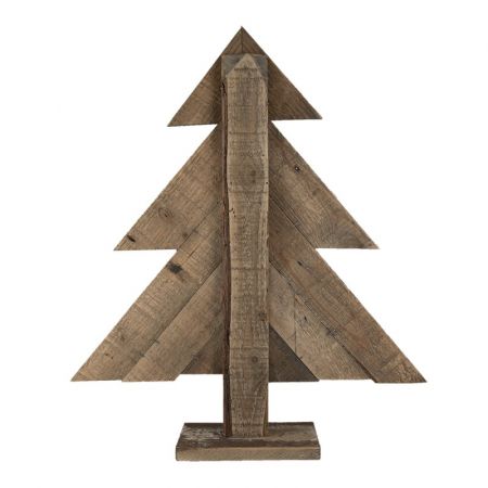 Clayre & Eef Deko Accessoires Weihnachtsbaum 48x10x56 cm Braun