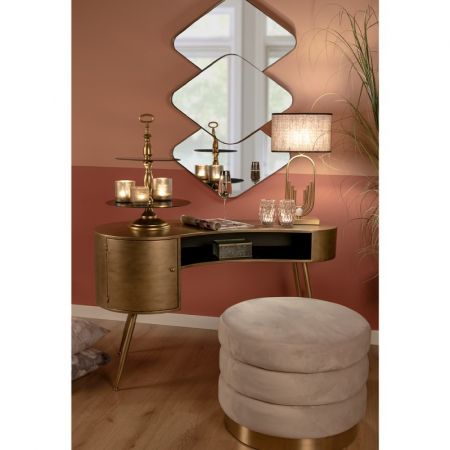 Clayre & Eef Wandspiegel 110x70 cm Braun Metall Spiegel Groß Schminkspiegel