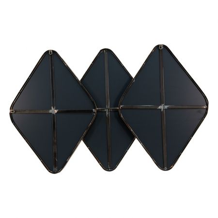 Clayre & Eef Wandspiegel 110x70 cm Braun Metall Spiegel Groß Schminkspiegel