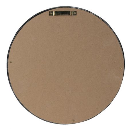 Clayre & Eef Wandspiegel Ø 29 cm Grau Kunststoff Rund