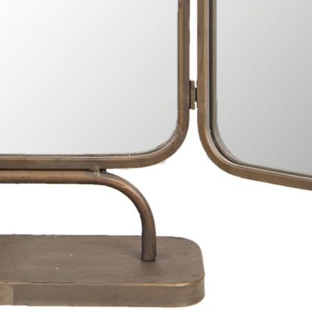 Clayre & Eef Standspiegel 66x50 cm Schwarz Metall Glas Rechteckig