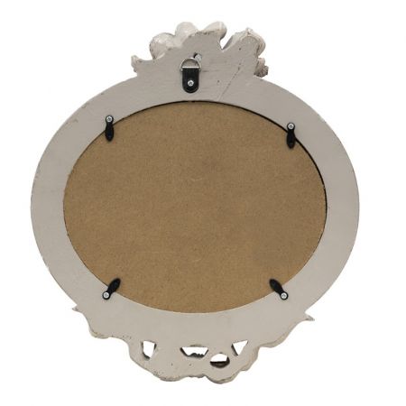 Clayre & Eef Wandspiegel Engel 28x33 cm Grau Beige Holz Glas