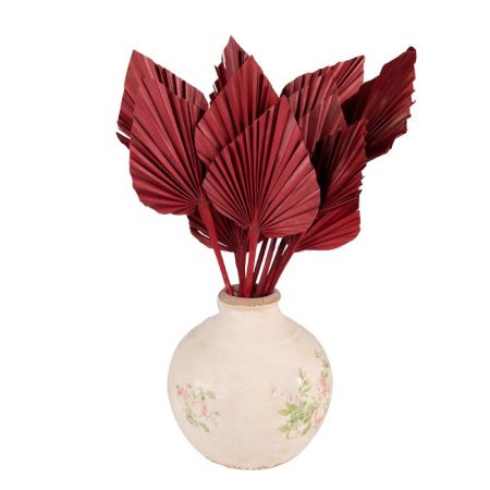 Clayre & Eef Vase Ø 20x21 cm Rosa Beige Keramik