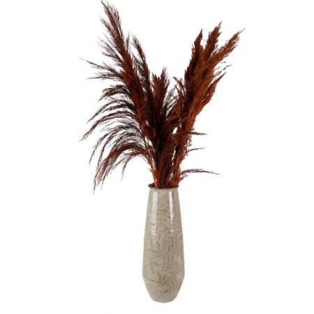 Clayre & Eef Vase Ø 14x40 cm Grün Beige Keramik