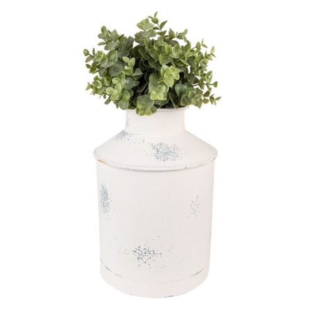 Clayre & Eef Deko Vase Ø 19x28 cm Beige Metall Rund Deko Accessoires