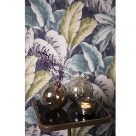 Clayre & Eef Glasvase Ø 10x10 cm Braun Glas