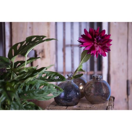 Clayre & Eef Glasvase Ø 10x10 cm Braun Glas