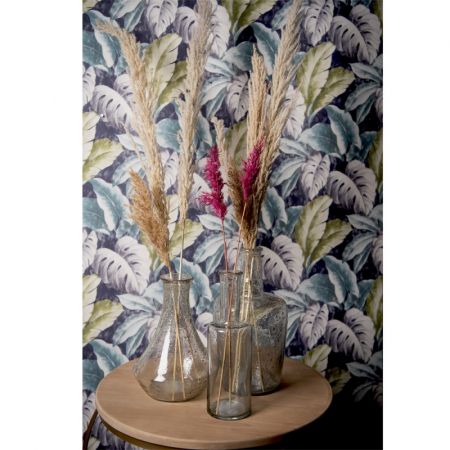 Clayre & Eef Vase Ø 21x29 cm Grau Glas Glas Vase