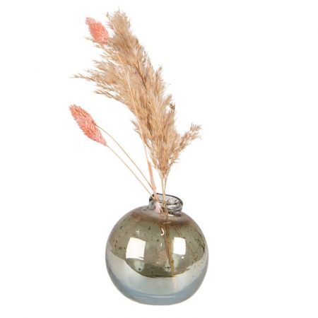 Clayre & Eef Glasvase Ø 10x10 cm Grün Glas