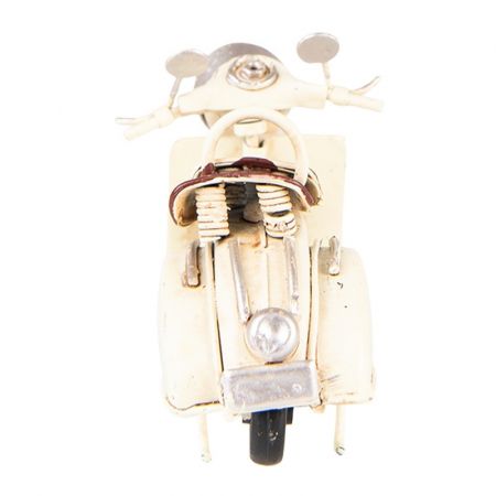 Clayre & Eef Deko Mini Modell Roller 12x5x8 cm Beige Metall Deko Accessoires Dekoration Modell Motorrollers