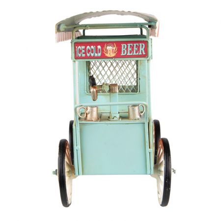 Clayre & Eef Deko Mini Modell 24x15x24 cm Blau Rot Metall Deko Accessoires Wohnaccessoires