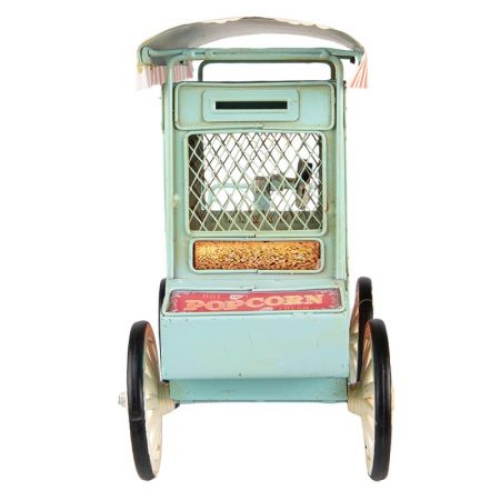 Clayre & Eef Deko Mini Modell 24x15x24 cm Blau Rot Metall Deko Accessoires Wohnaccessoires