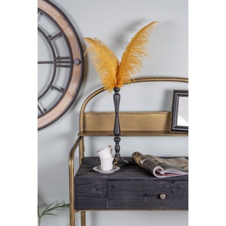 Clayre & Eef Deko 40x17x62 cm Gelb Metall Deko Accessoires