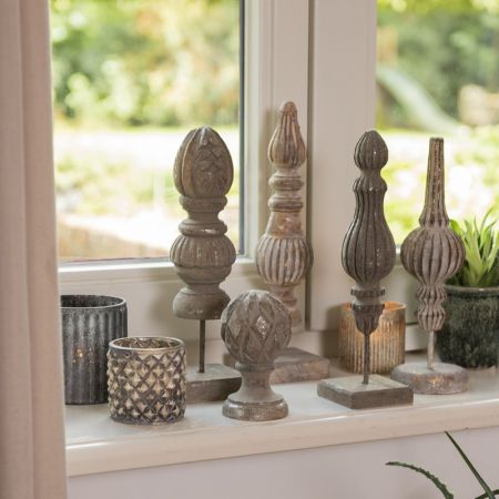 Clayre & Eef Dekoration 15 cm Grau Holz Dekorative Figur Decoratieve accessoires