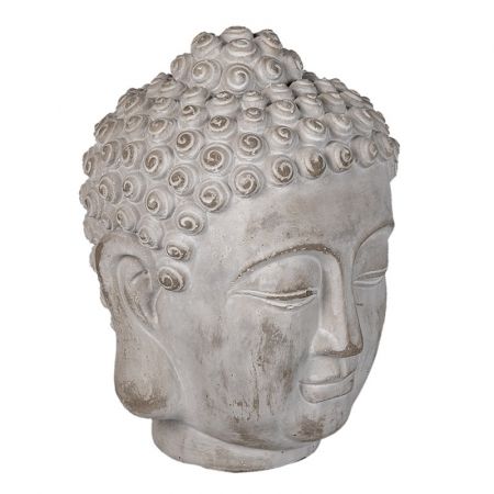 Clayre & Eef Deko Buddha 17x17x24 cm Grau Stein Deko Accessoires