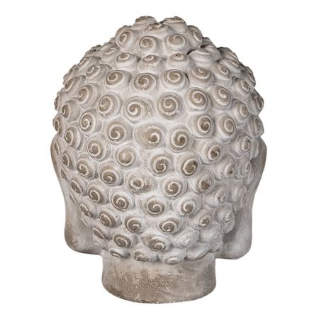 Clayre & Eef Deko Buddha 13x14x17 cm Grau Stein Deko Accessoires