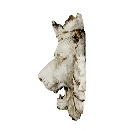 Clayre & Eef Wanddeko Löwe 63 cm Beige Kunststoff Wand deko