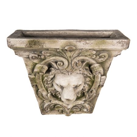 Clayre & Eef Wanddeko Löwe 56 cm Beige Kunststoff Rechteckig Wand deko Wand Deko