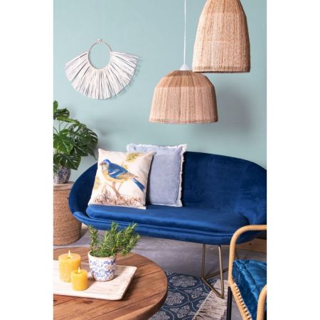 Clayre & Eef Wanddeko 68x2x45 cm Goldfarbig Metall Rund Wand deko