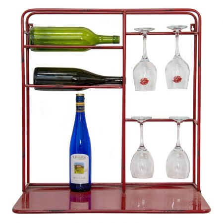 Clayre & Eef Lagerschrank 59x33x63 cm Rot Metall Rechteckig