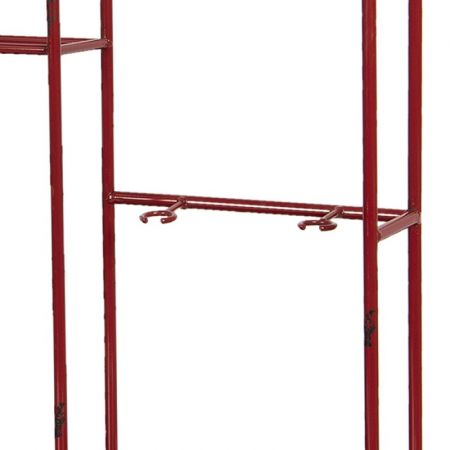 Clayre & Eef Lagerschrank 59x33x63 cm Rot Metall Rechteckig