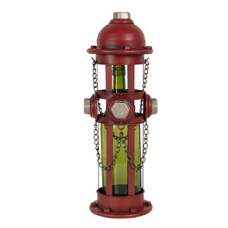 Clayre & Eef Flaschenhalter 14x15x41 cm Rot Metall