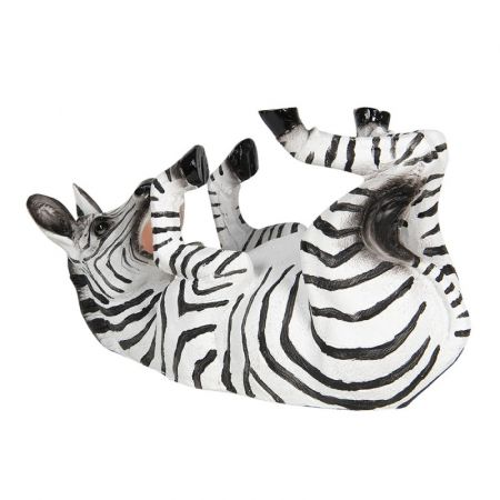 Clayre & Eef Flaschenhalter Zebra 32x12x18 cm Schwarz