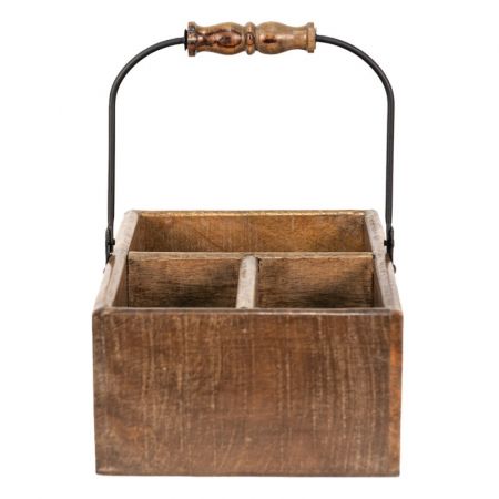 Clayre & Eef Aufbewahrungskorb 27x17x10 cm Braun